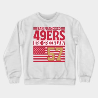 San Francisco 49ERS Greenlaw 57 American Flag Football Crewneck Sweatshirt